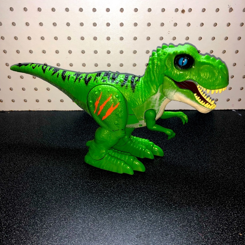 ZURU Robo Alive T-Rex Robotic Dino Sounds and Glow Scars - Lot Of 2 - Works